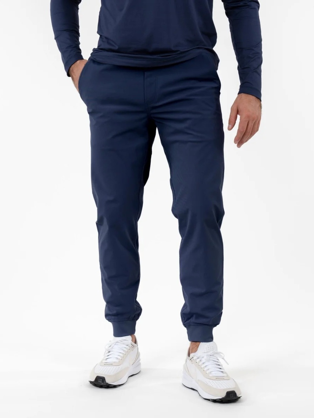 Rhoback Delta Performance Jogger Pants Size S Anchor Navy Golf Active Athletic